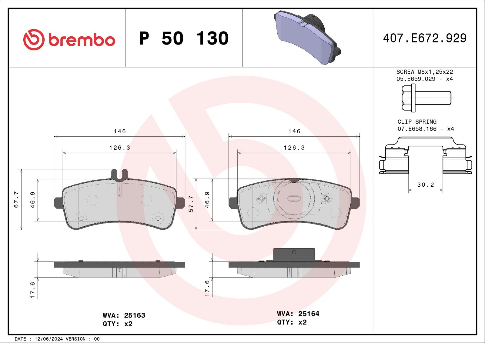 PRIME Low-Met Rear Disc Brake Pad Set - P50130_03