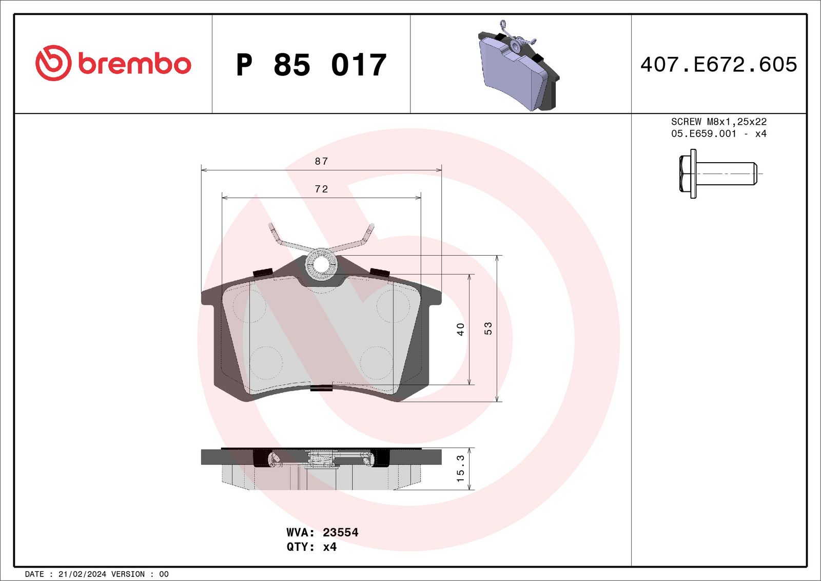 PRIME Low-Met Rear Disc Brake Pad Set - P85017_03
