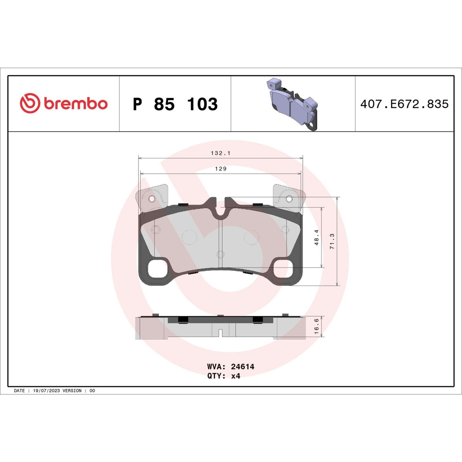 PRIME Low-Met Rear Disc Brake Pad Set - P85103_04