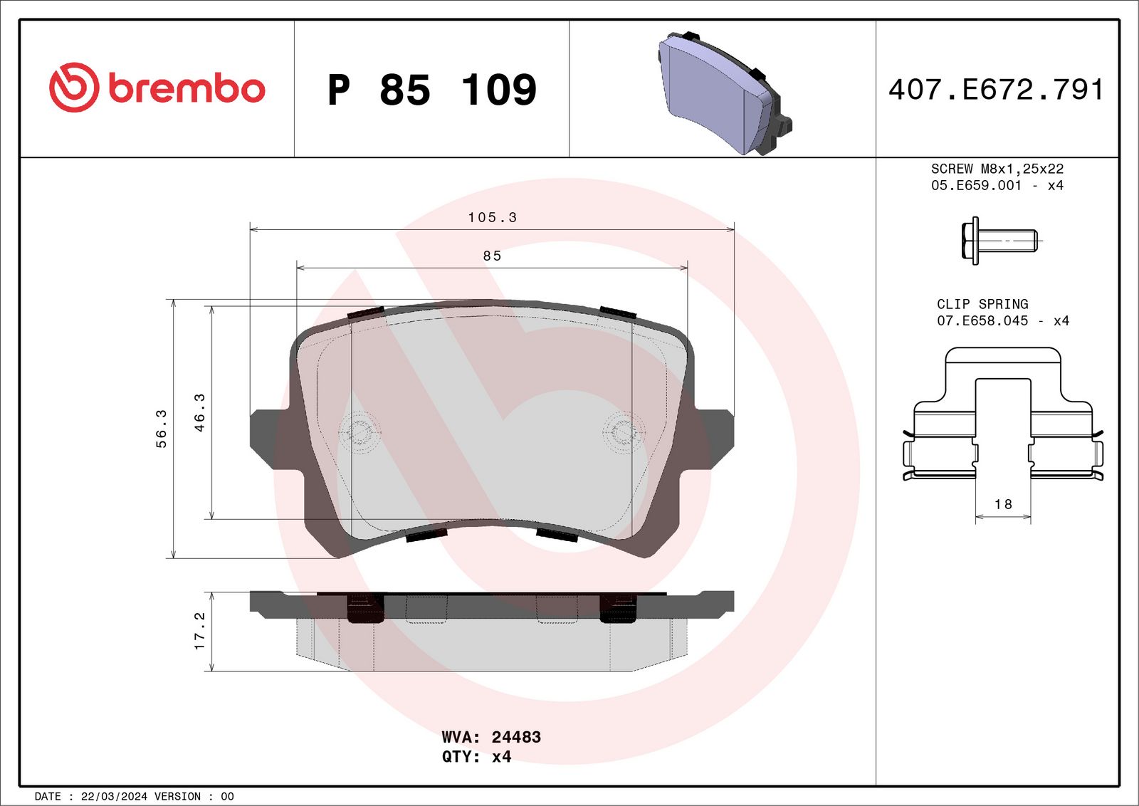 PRIME Low-Met Rear Disc Brake Pad Set - P85109_03