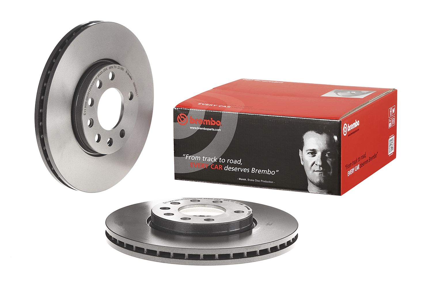 PRIME UV Coated Front Disc Brake Rotor - 09.9165.11_01