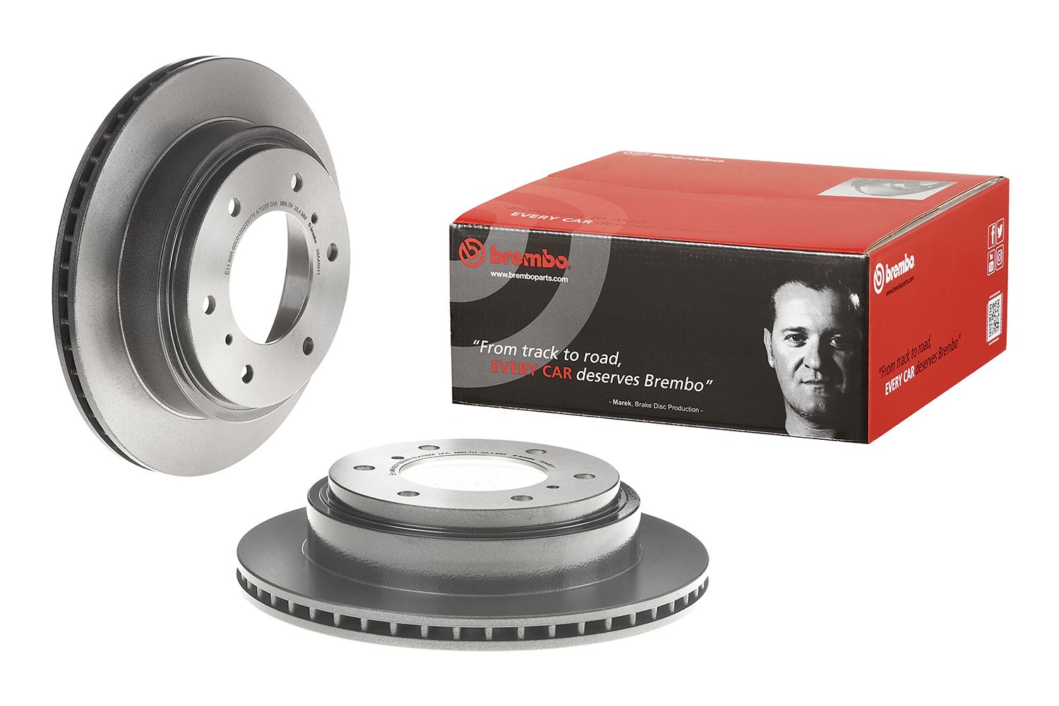 PRIME UV Coated Rear Disc Brake Rotor - 09.A450.11_01