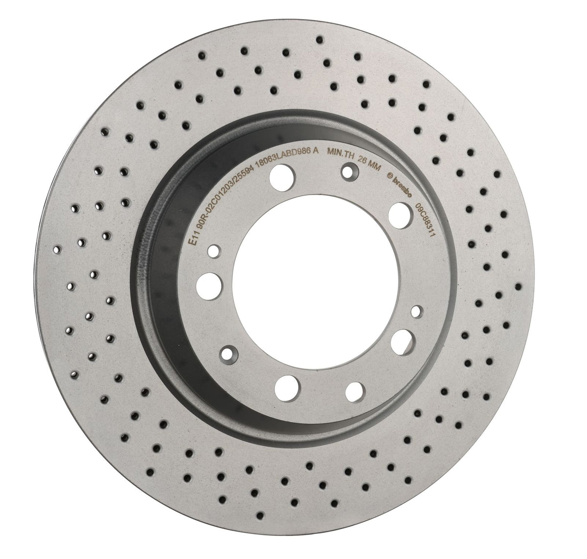 PRIME UV Coated Rear Disc Brake Rotor - 09.C883.11_30