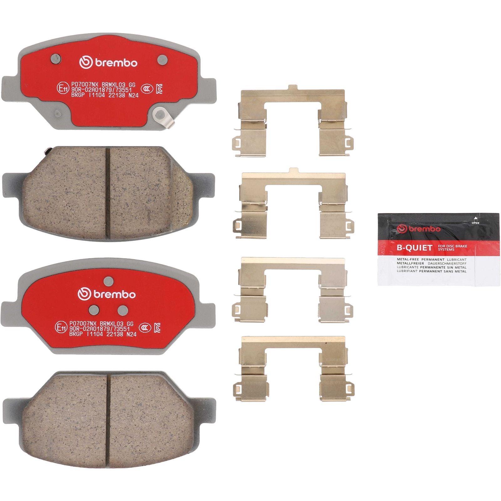 XTRA Ceramic Front Disc Brake Pad Set - P07007NX_26