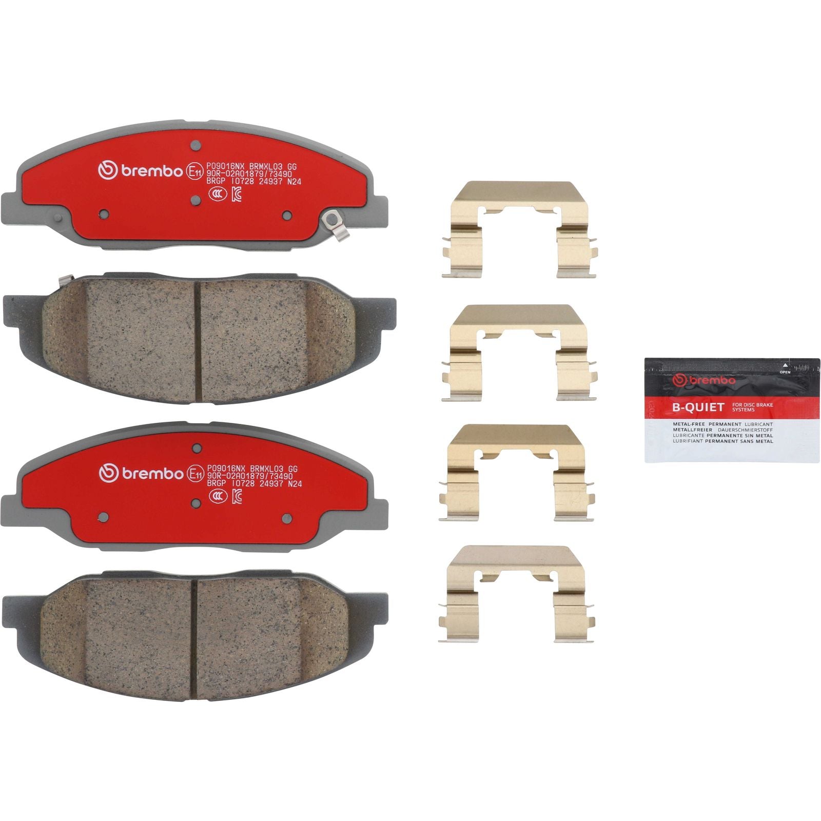XTRA Ceramic Front Disc Brake Pad Set - P09016NX_02