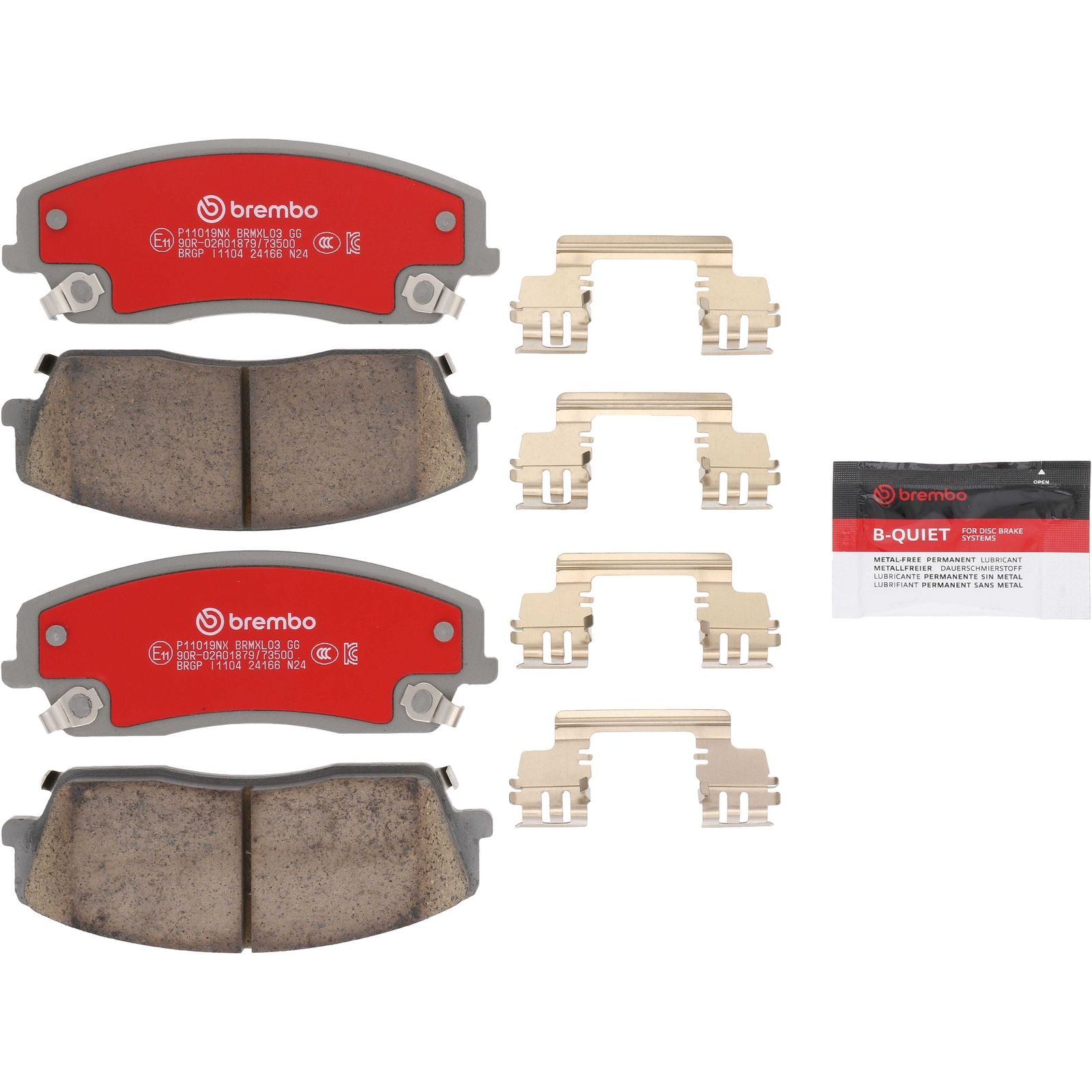XTRA Ceramic Front Disc Brake Pad Set - P11019NX_02