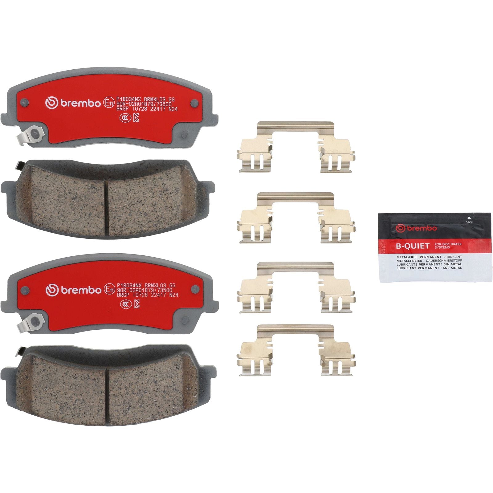 XTRA Ceramic Front Disc Brake Pad Set - P18034NX_26