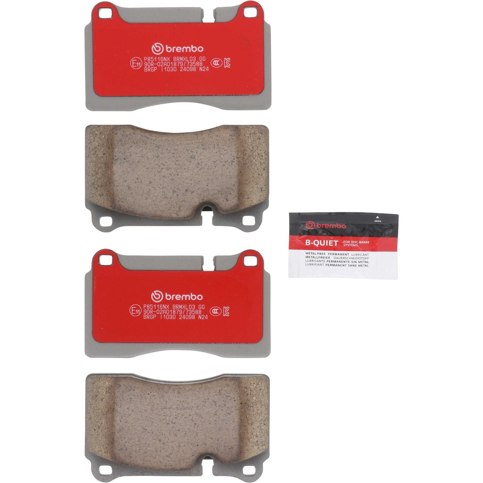 XTRA Ceramic Front Disc Brake Pad Set - P85116NX_02