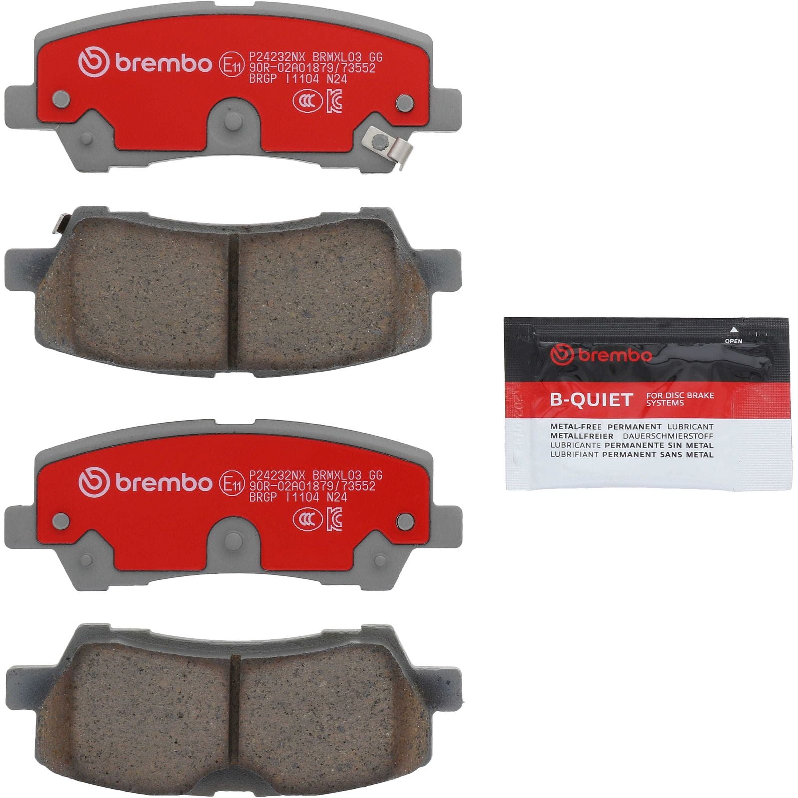 XTRA Ceramic Rear Disc Brake Pad Set - P24232NX_26