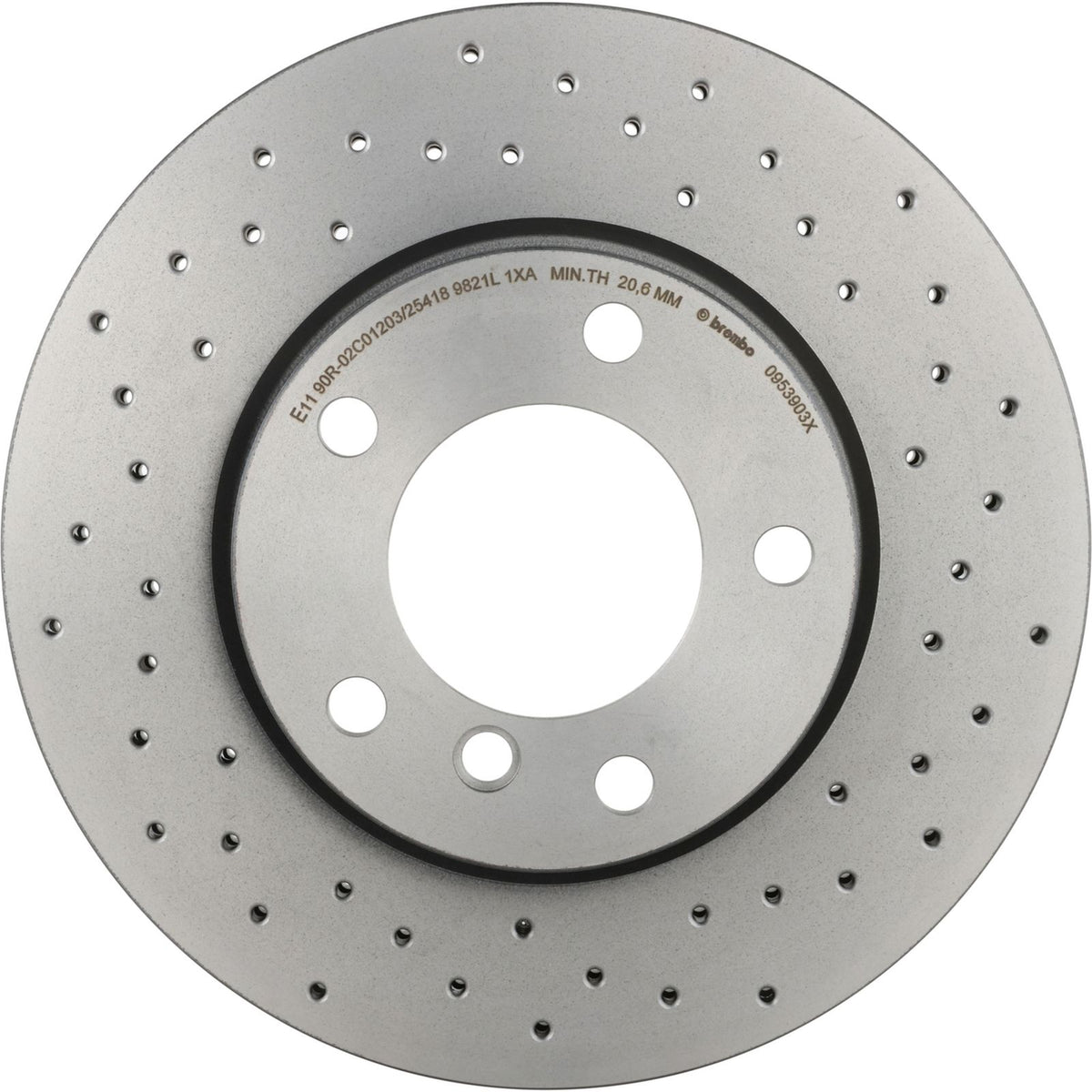 XTRA Drilled Front Disc Brake Rotor - 09.5390.3X_05