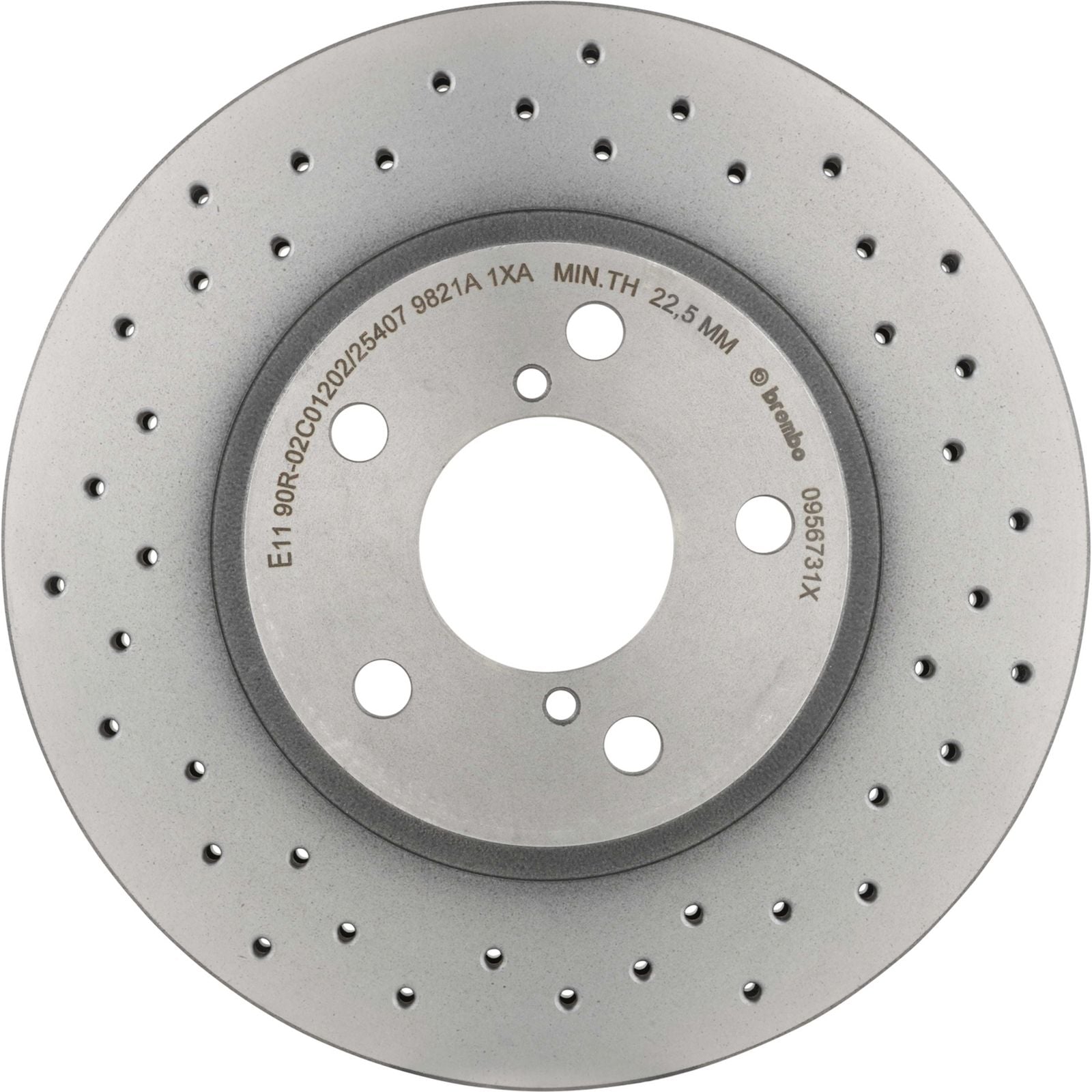 XTRA Drilled Front Disc Brake Rotor - 09.5673.1X_04