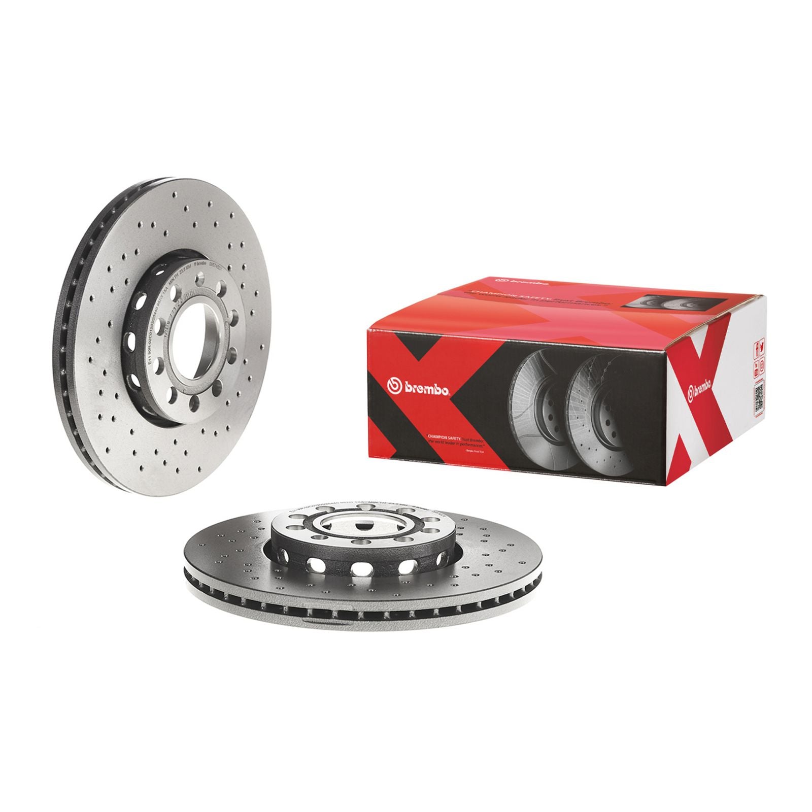 XTRA Drilled Front Disc Brake Rotor - 09.5745.2X_01