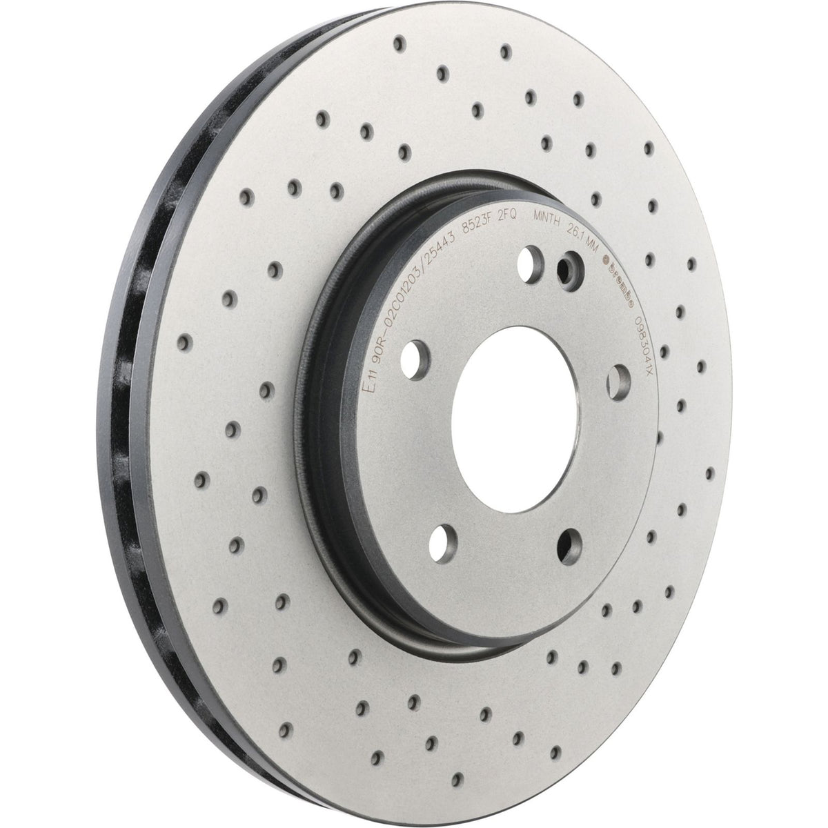 XTRA Drilled Front Disc Brake Rotor - 09.8304.1X_05