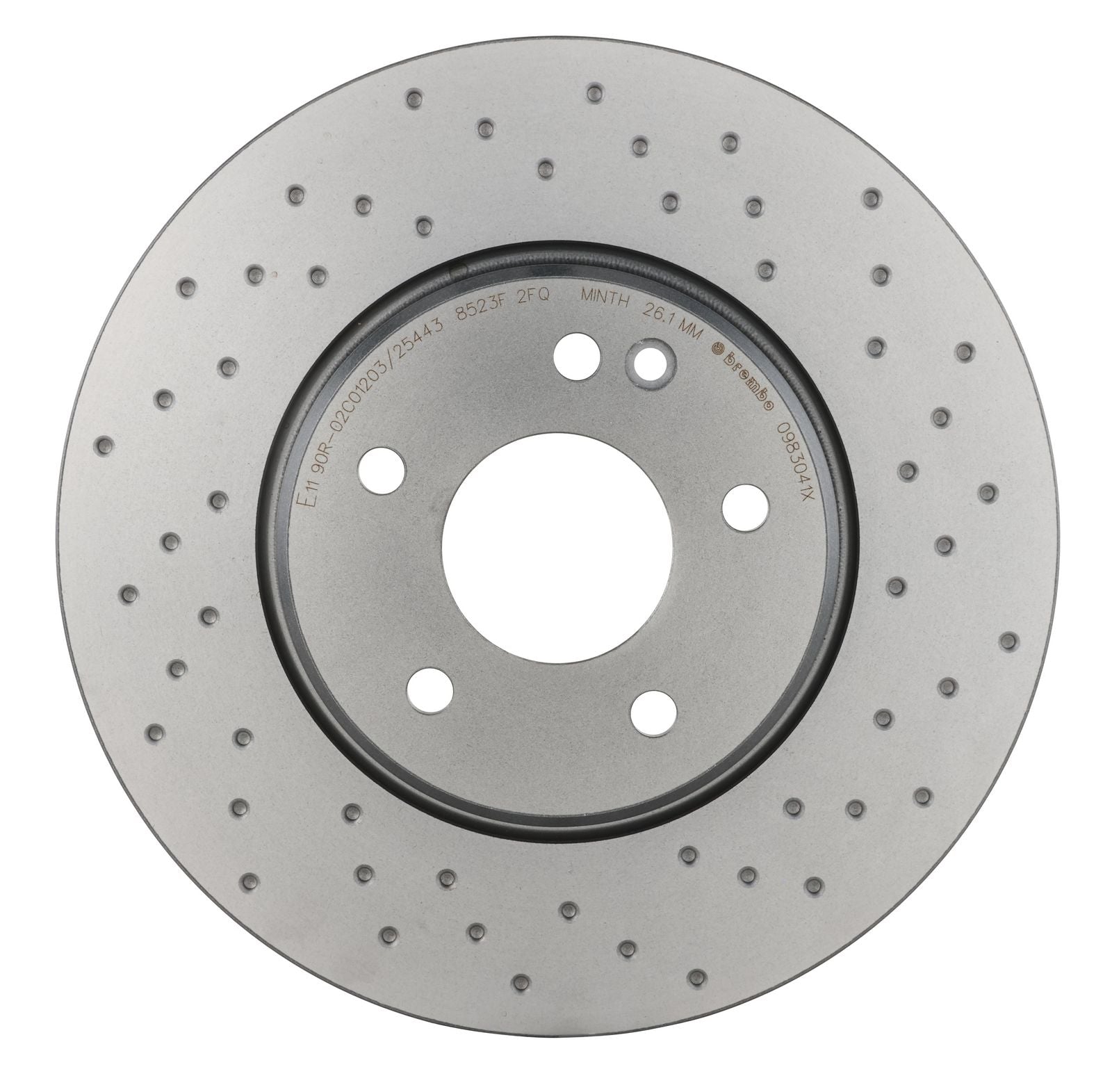 XTRA Drilled Front Disc Brake Rotor - 09.8304.1X_07