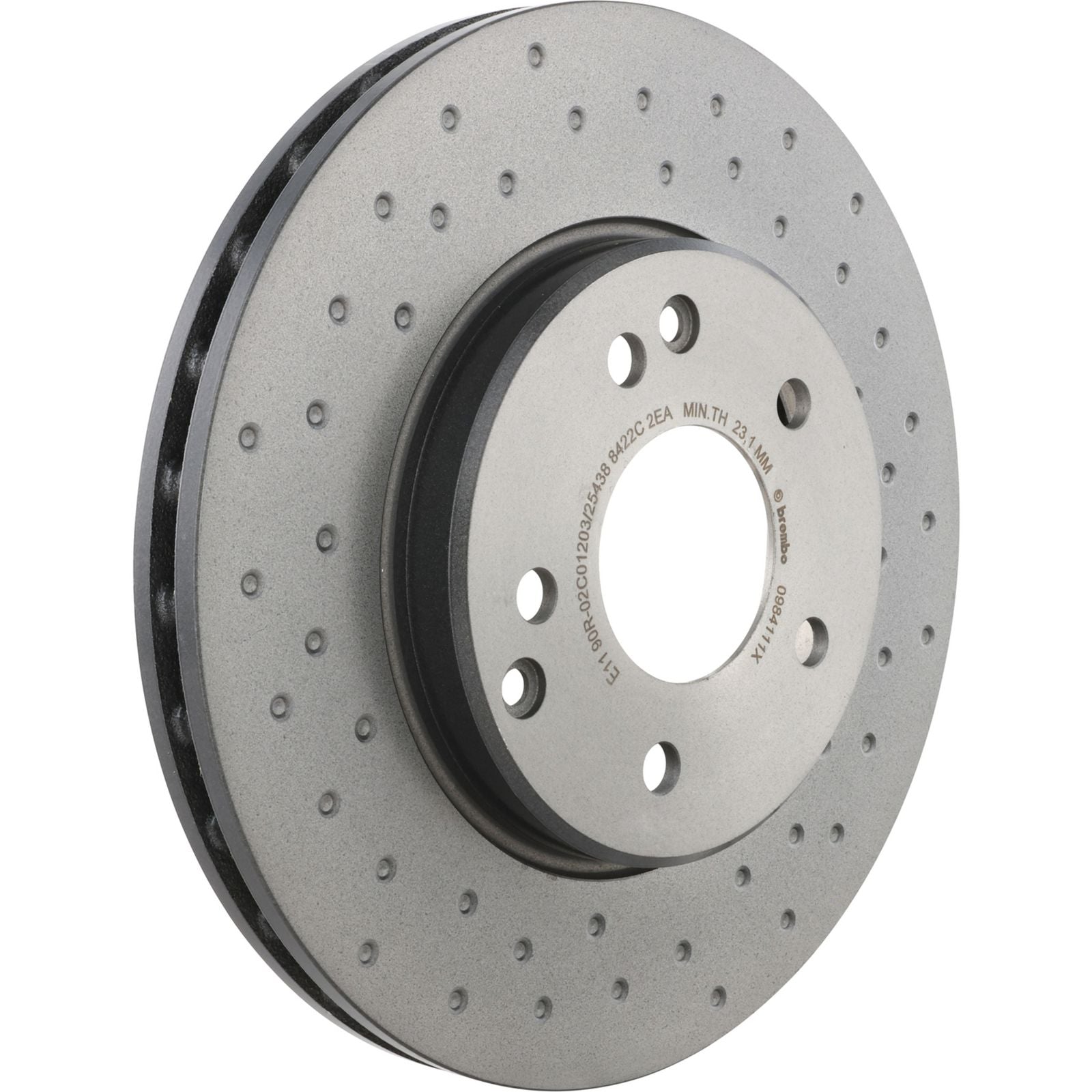 XTRA Drilled Front Disc Brake Rotor - 09.8411.1X_02