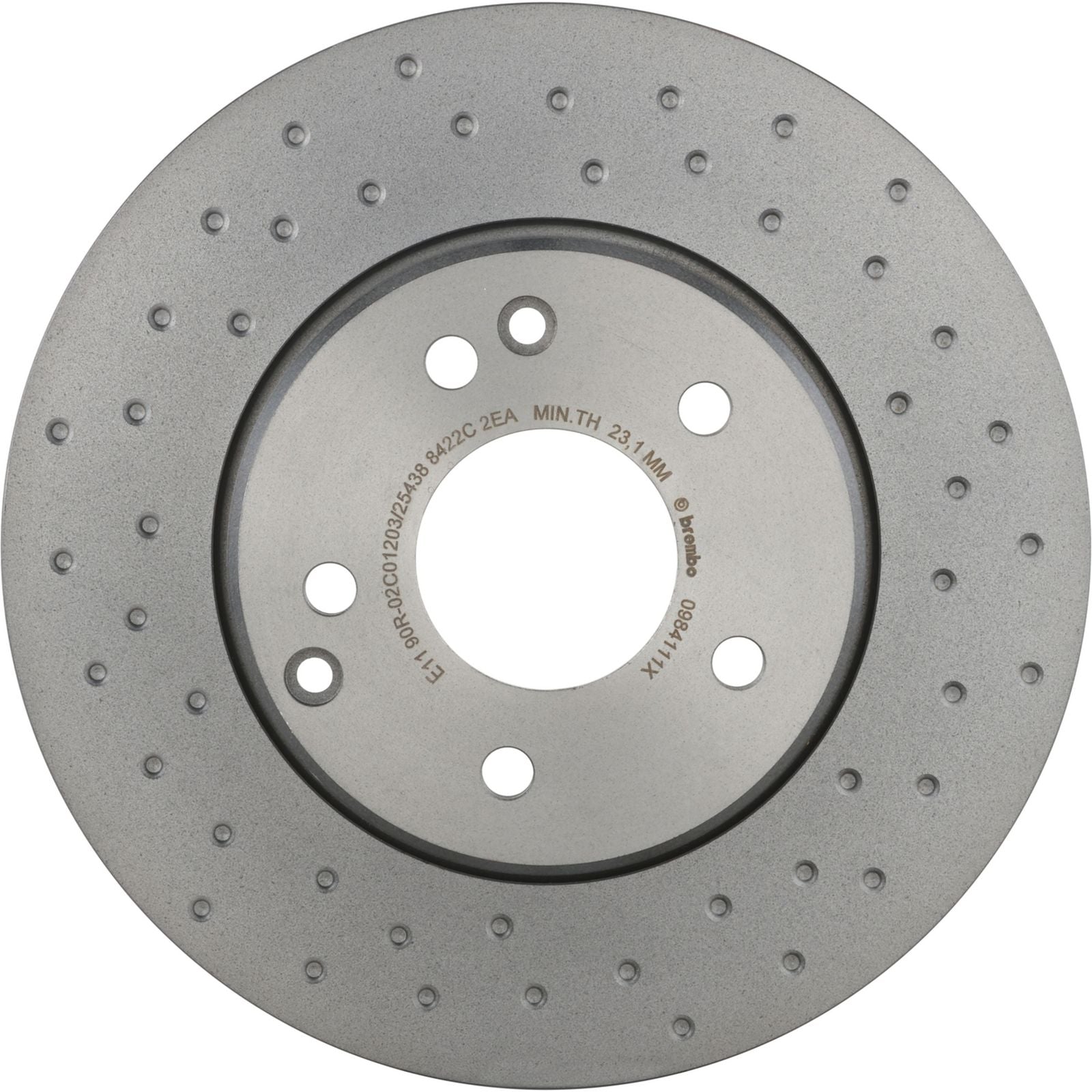 XTRA Drilled Front Disc Brake Rotor - 09.8411.1X_05