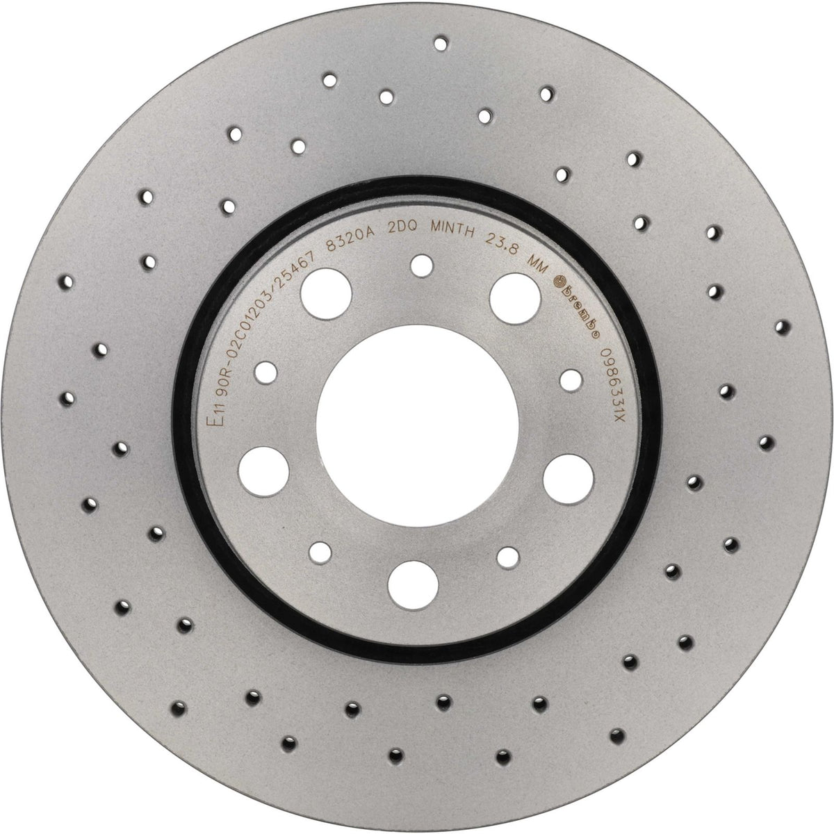 XTRA Drilled Front Disc Brake Rotor - 09.8633.1X_03