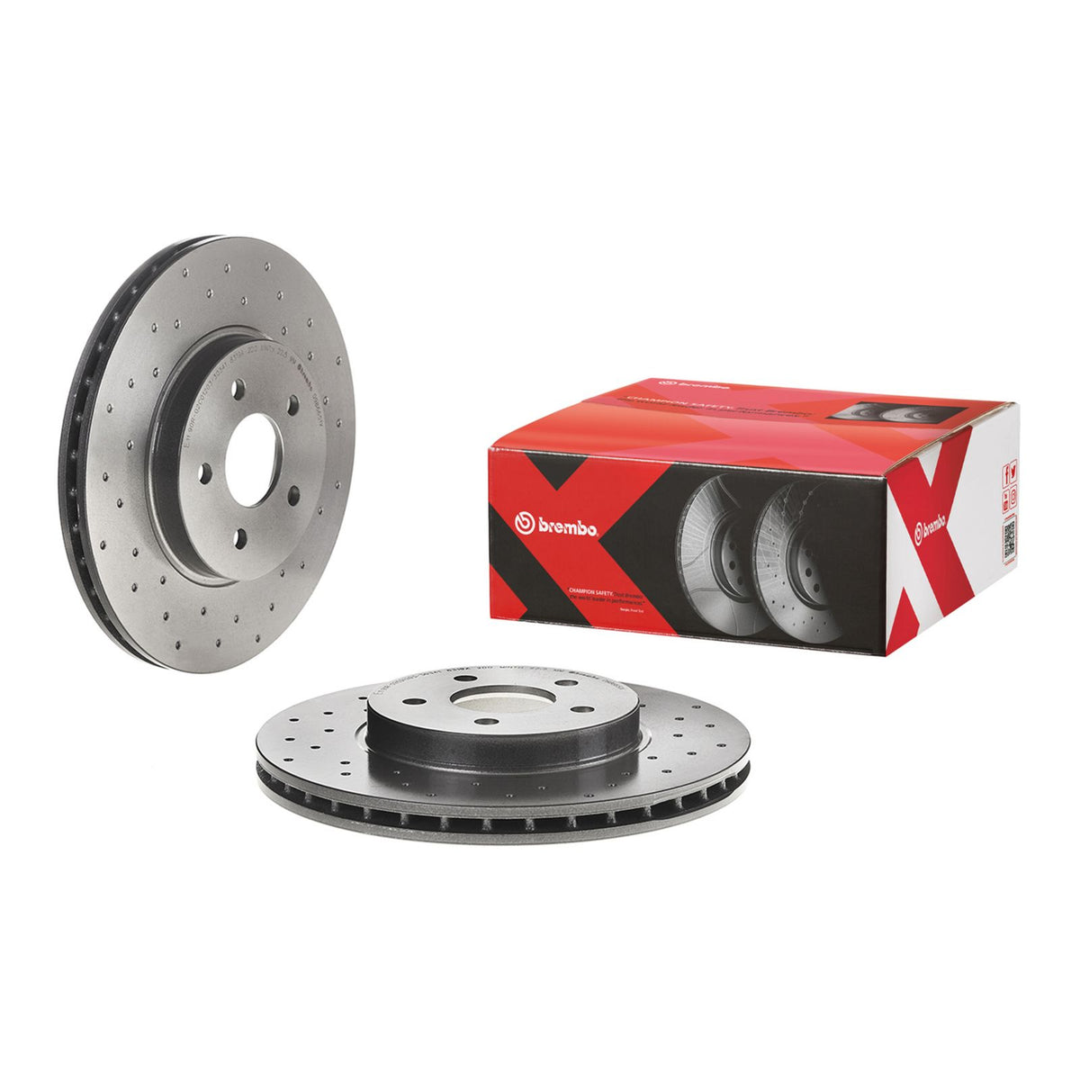 XTRA Drilled Front Disc Brake Rotor - 09.8665.1X_01