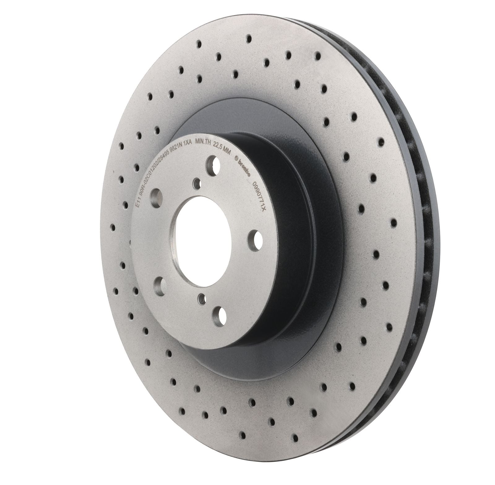 XTRA Drilled Front Disc Brake Rotor - 09.9077.1X_09