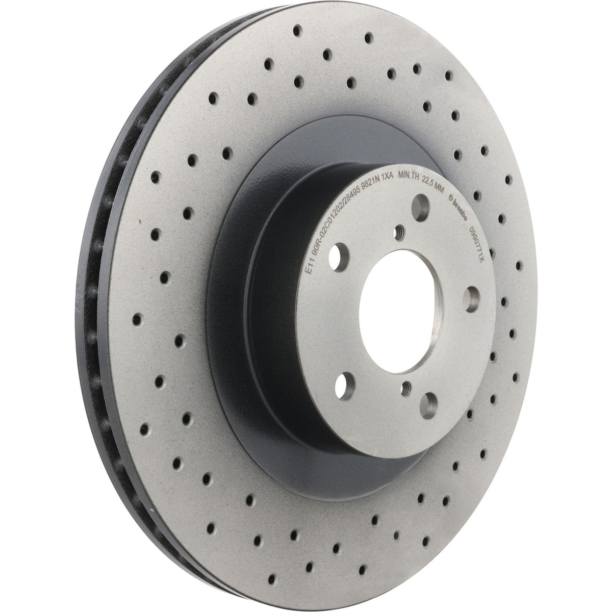 XTRA Drilled Front Disc Brake Rotor - 09.9077.1X_03