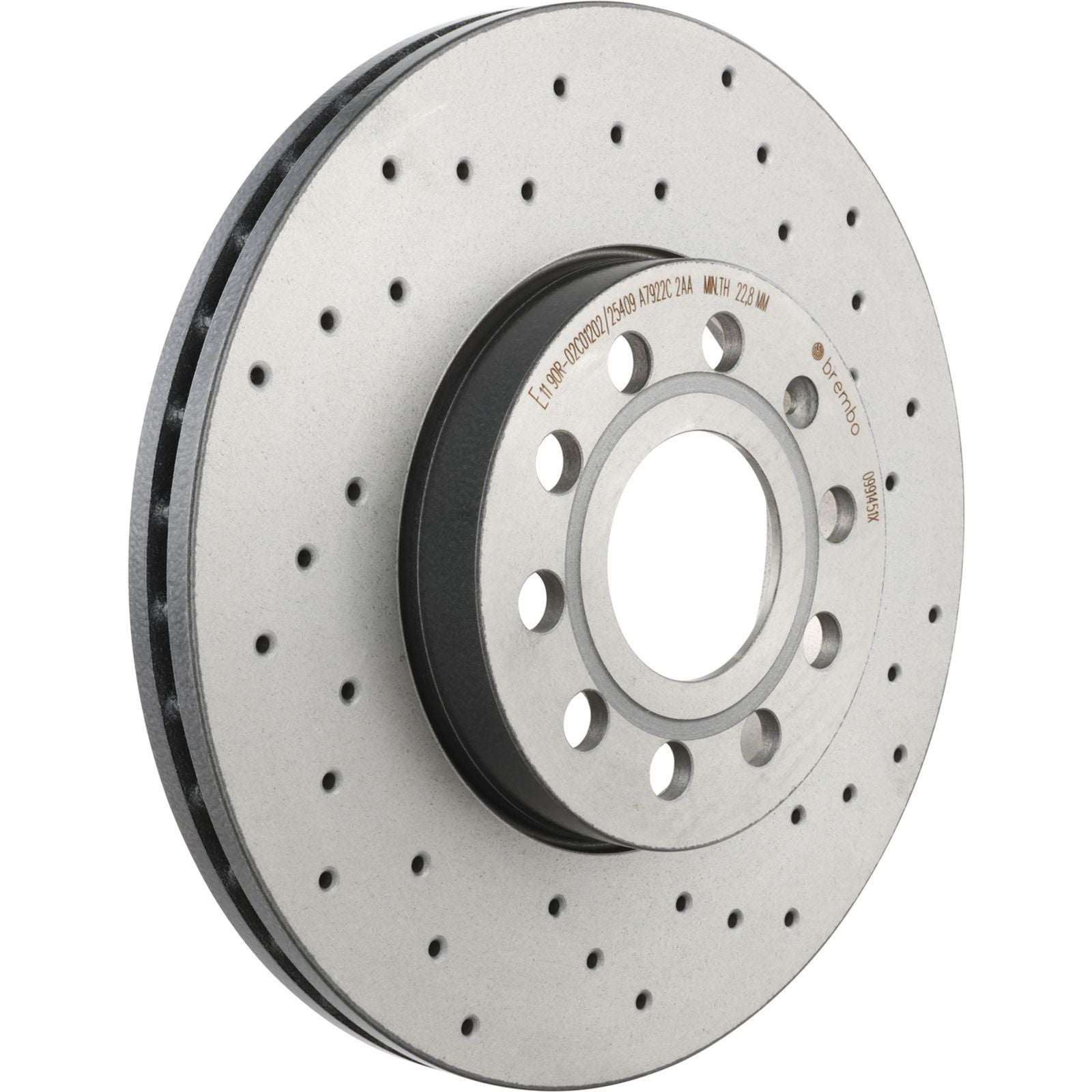 XTRA Drilled Front Disc Brake Rotor - 09.9145.1X_03
