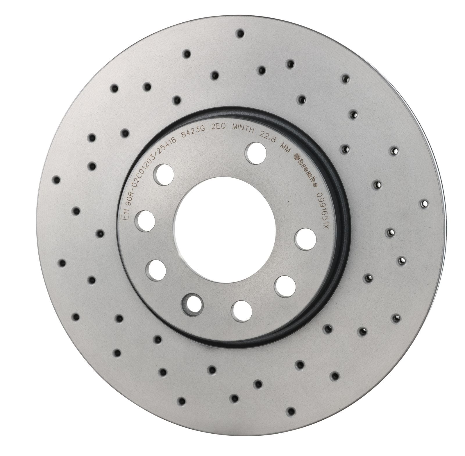 XTRA Drilled Front Disc Brake Rotor - 09.9165.1X_08