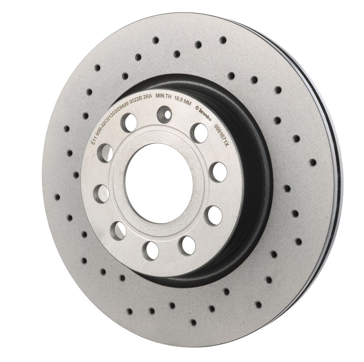 XTRA Drilled Front Disc Brake Rotor - 09.9167.1X_10