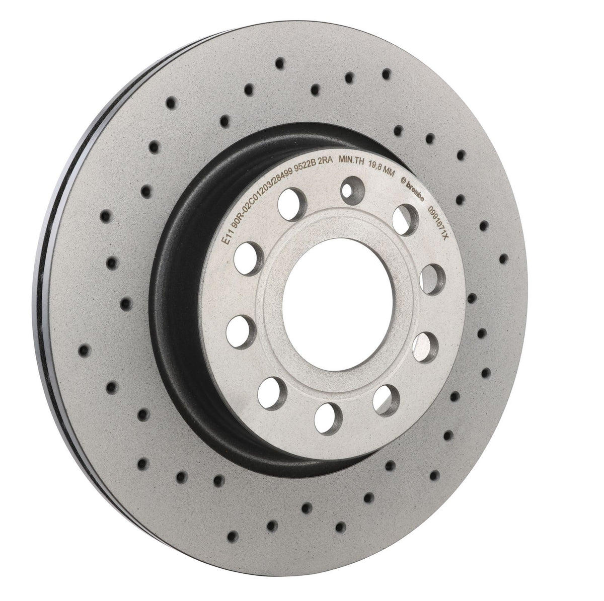 XTRA Drilled Front Disc Brake Rotor - 09.9167.1X_30
