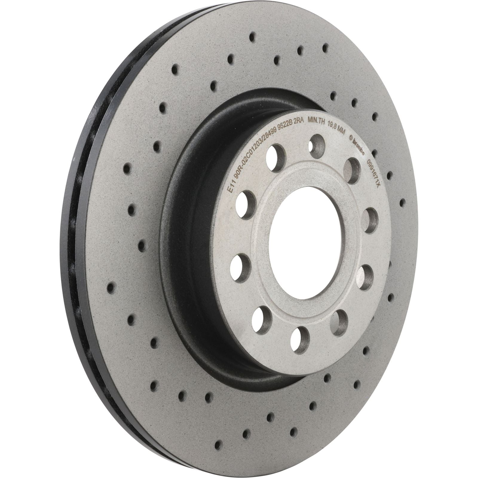 XTRA Drilled Front Disc Brake Rotor - 09.9167.1X_02