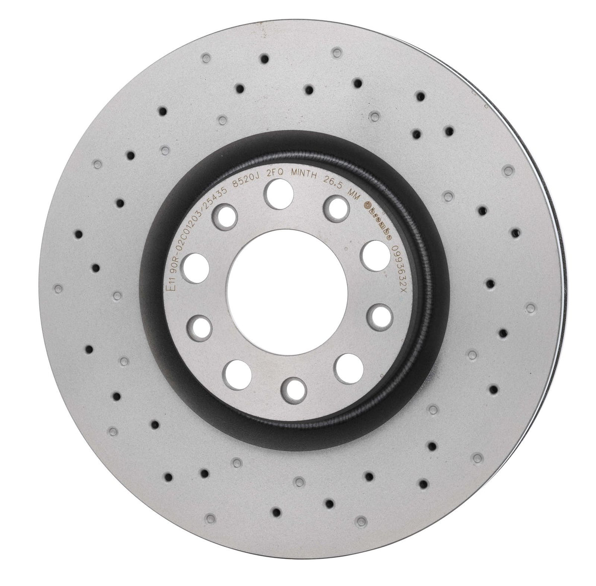 XTRA Drilled Front Disc Brake Rotor - 09.9363.2X_08