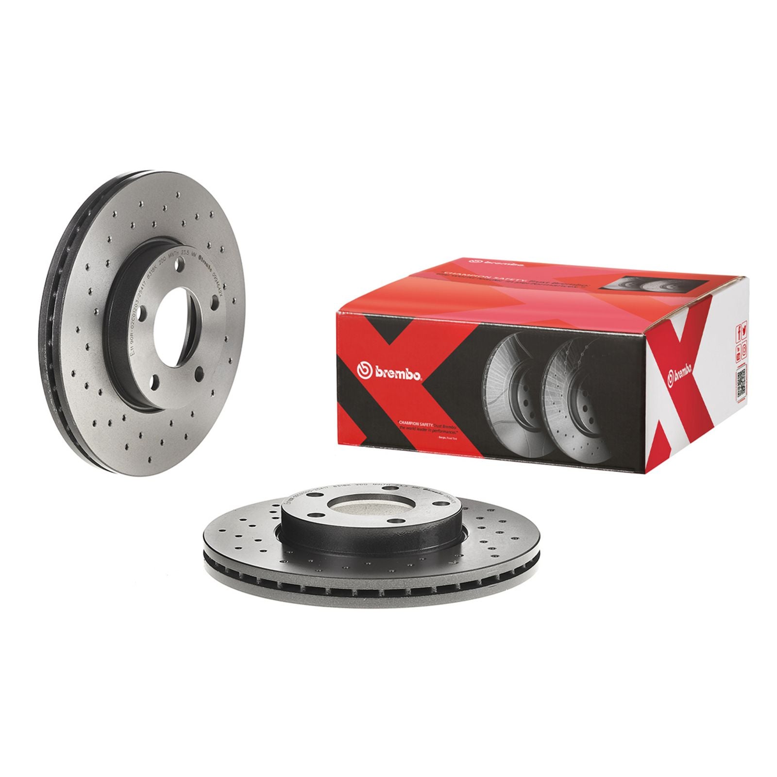 XTRA Drilled Front Disc Brake Rotor - 09.9464.2X_01