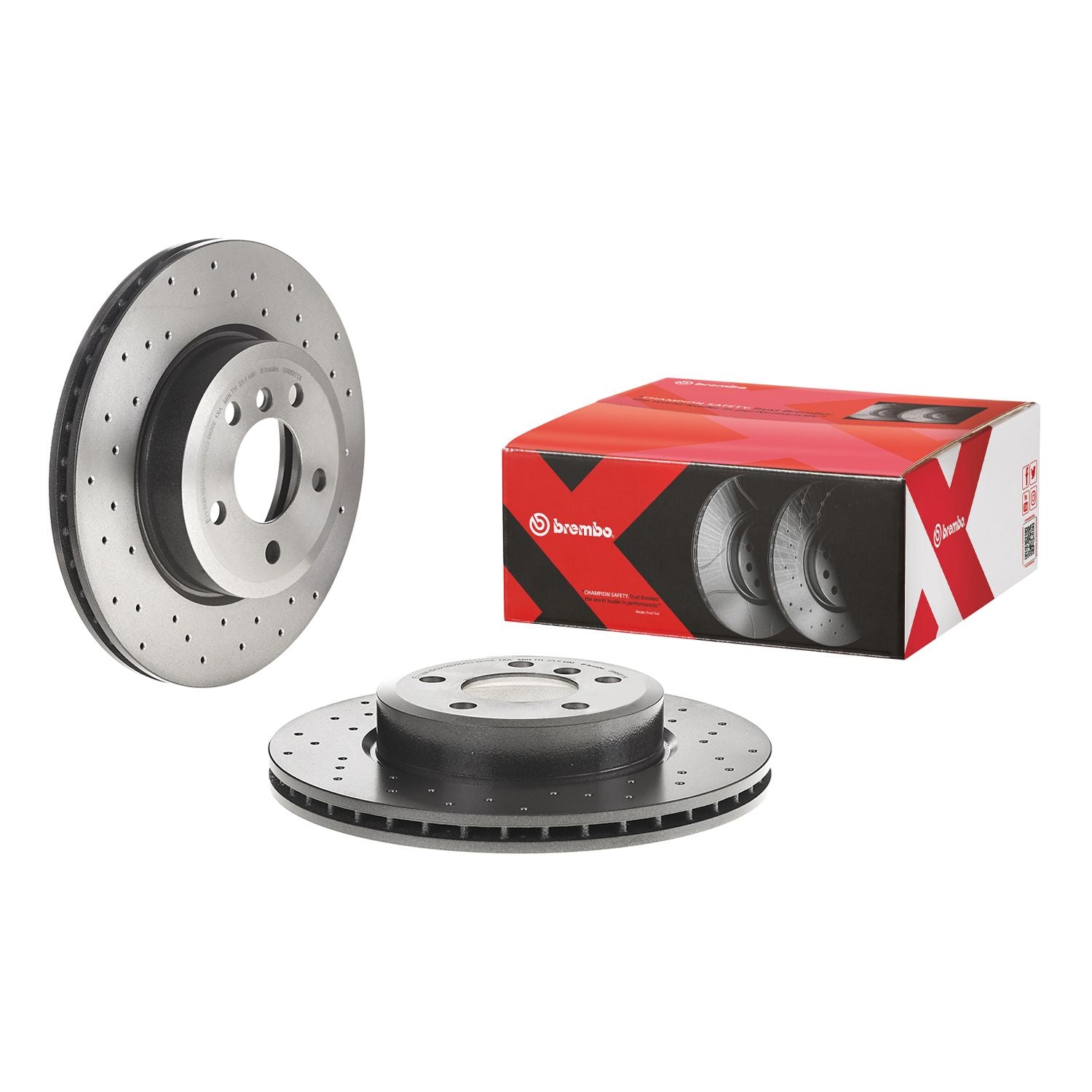 XTRA Drilled Front Disc Brake Rotor - 09.9581.1X_01
