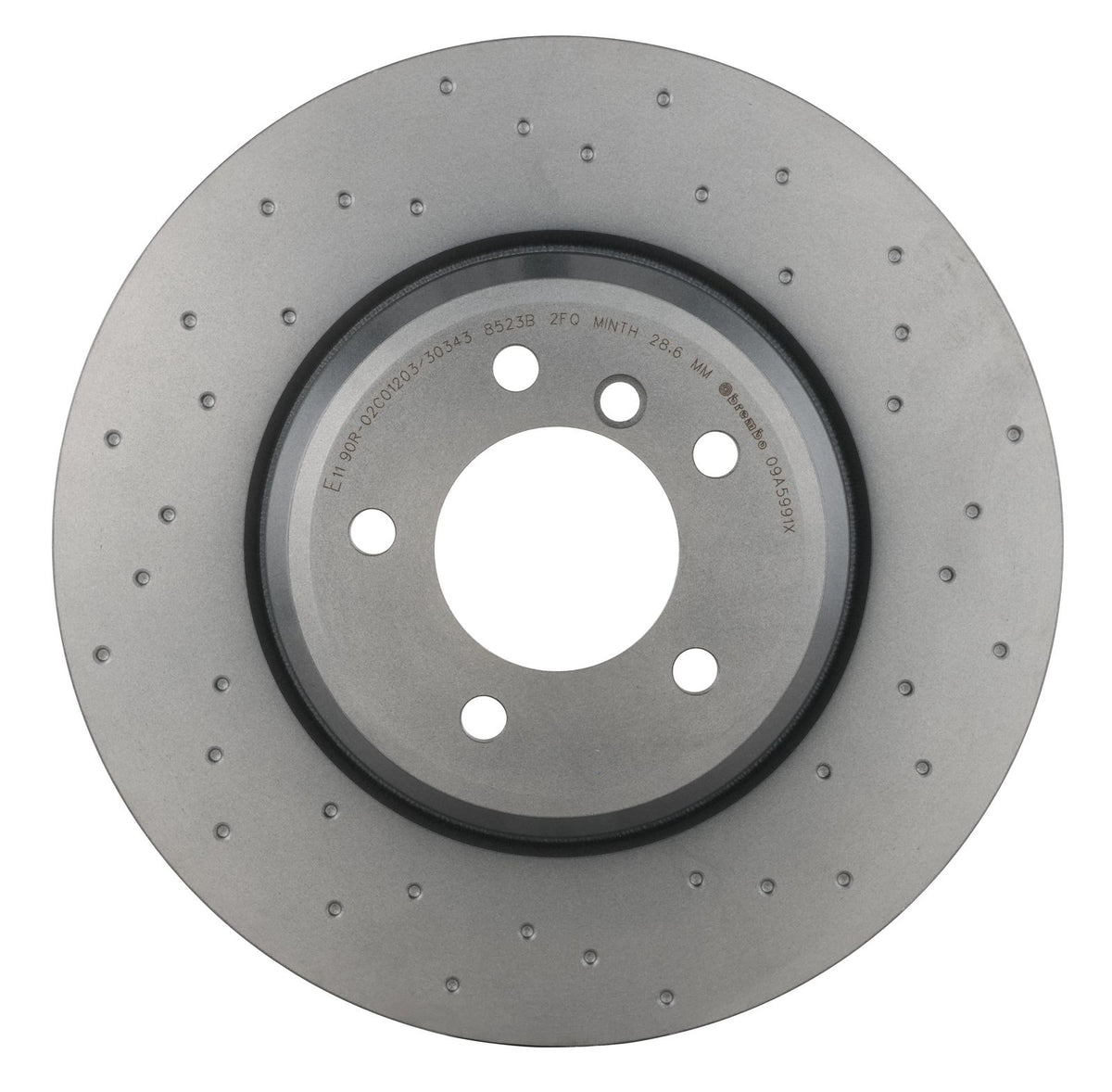 XTRA Drilled Front Disc Brake Rotor - 09.A599.1X_07