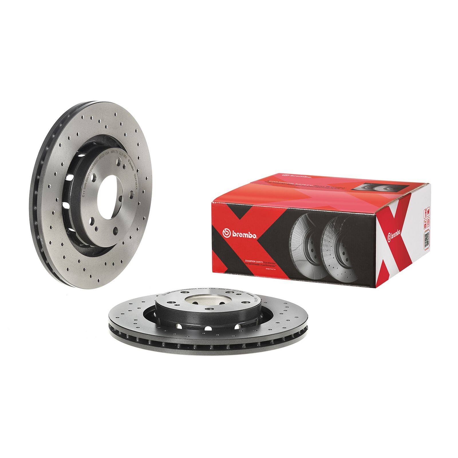 XTRA Drilled Front Disc Brake Rotor - 09.A738.1X_01