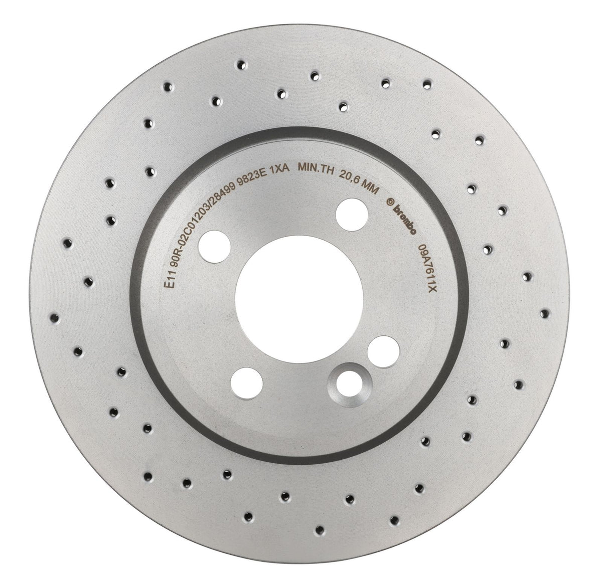XTRA Drilled Front Disc Brake Rotor - 09.A761.1X_02