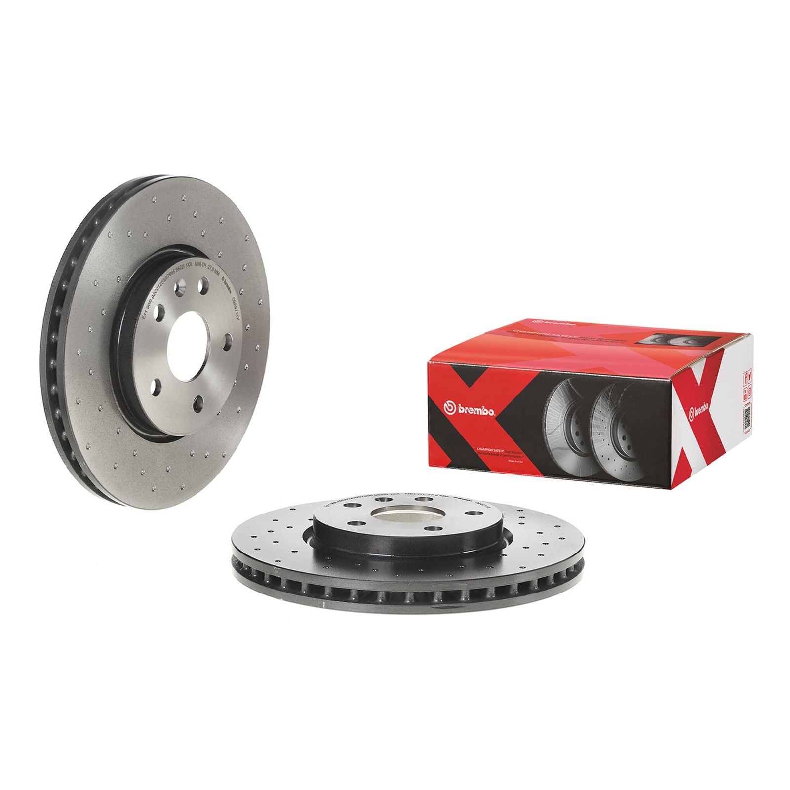 XTRA Drilled Front Disc Brake Rotor - 09.A971.1X_01