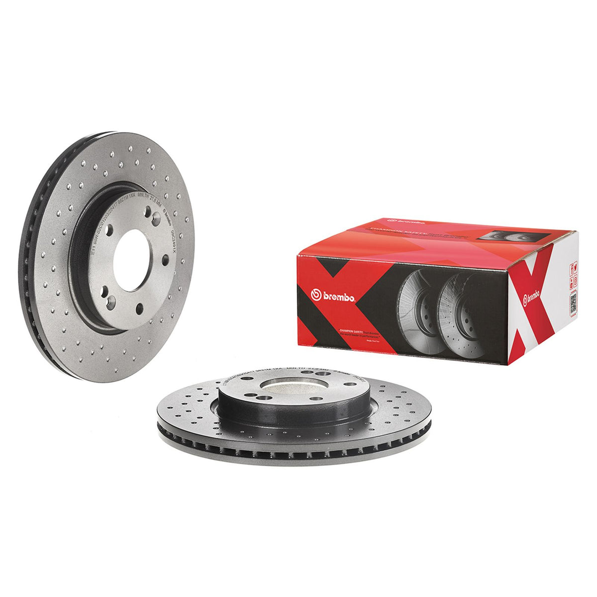 XTRA Drilled Front Disc Brake Rotor - 09.C249.1X_01
