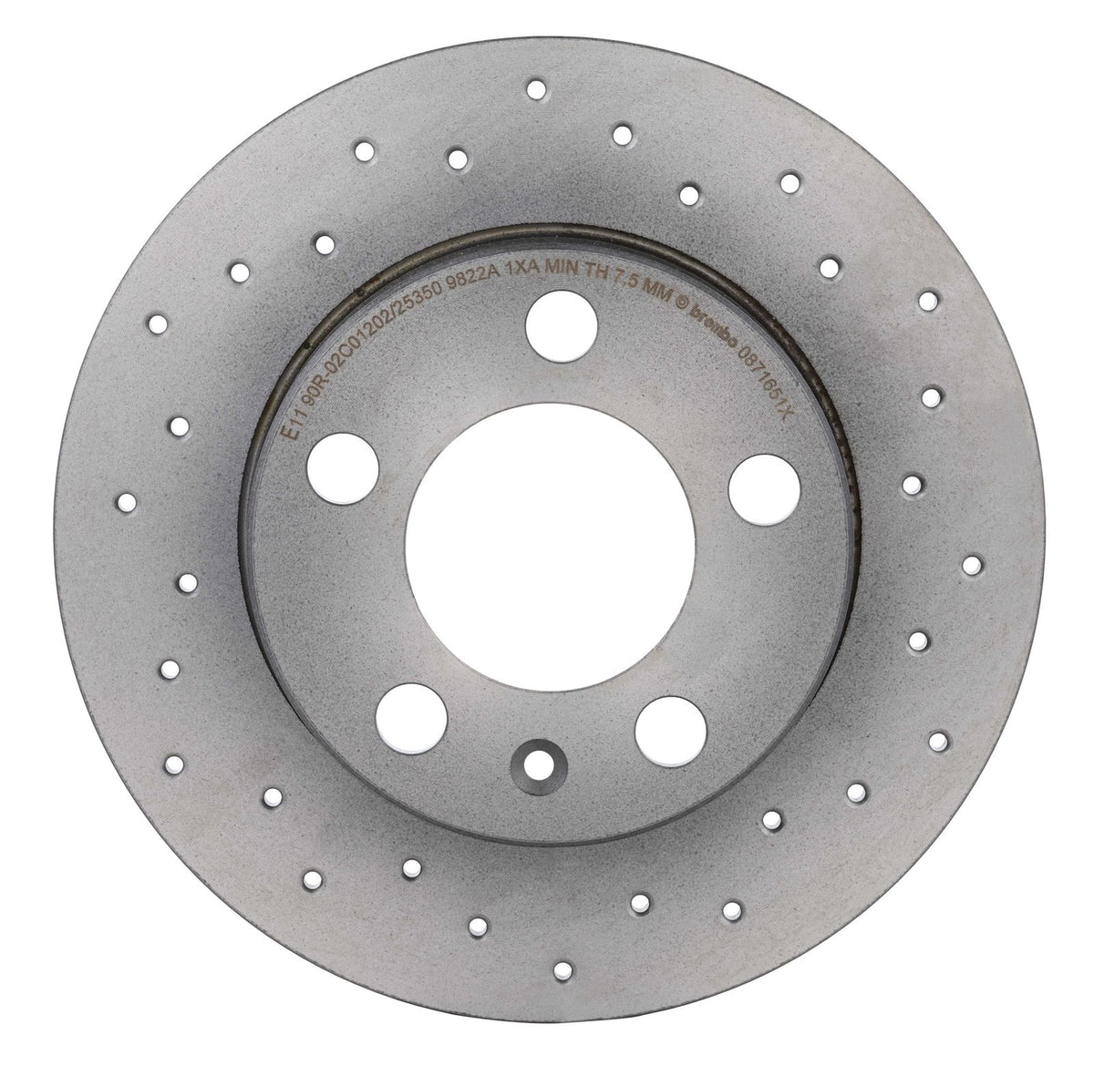 XTRA Drilled Rear Disc Brake Rotor - 08.7165.1X_07