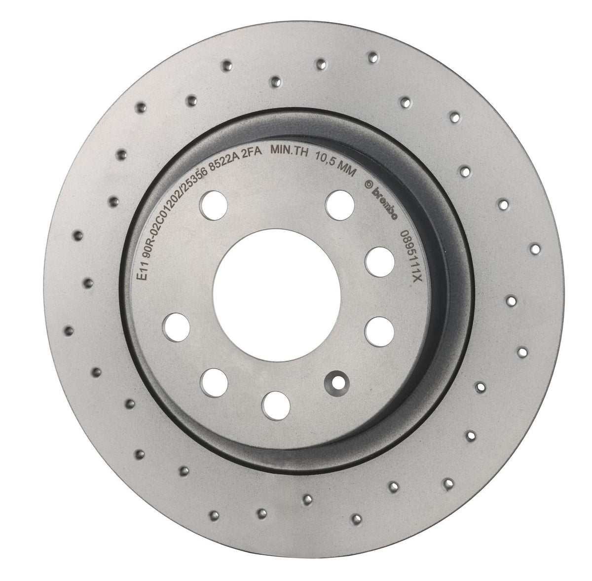 XTRA Drilled Rear Disc Brake Rotor - 08.9511.1X_08