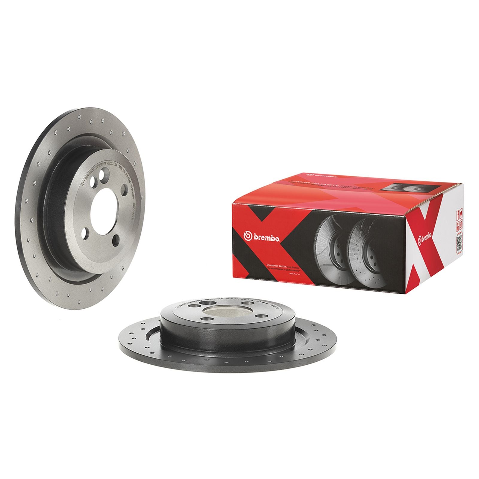 XTRA Drilled Rear Disc Brake Rotor - 08.C307.1X_01