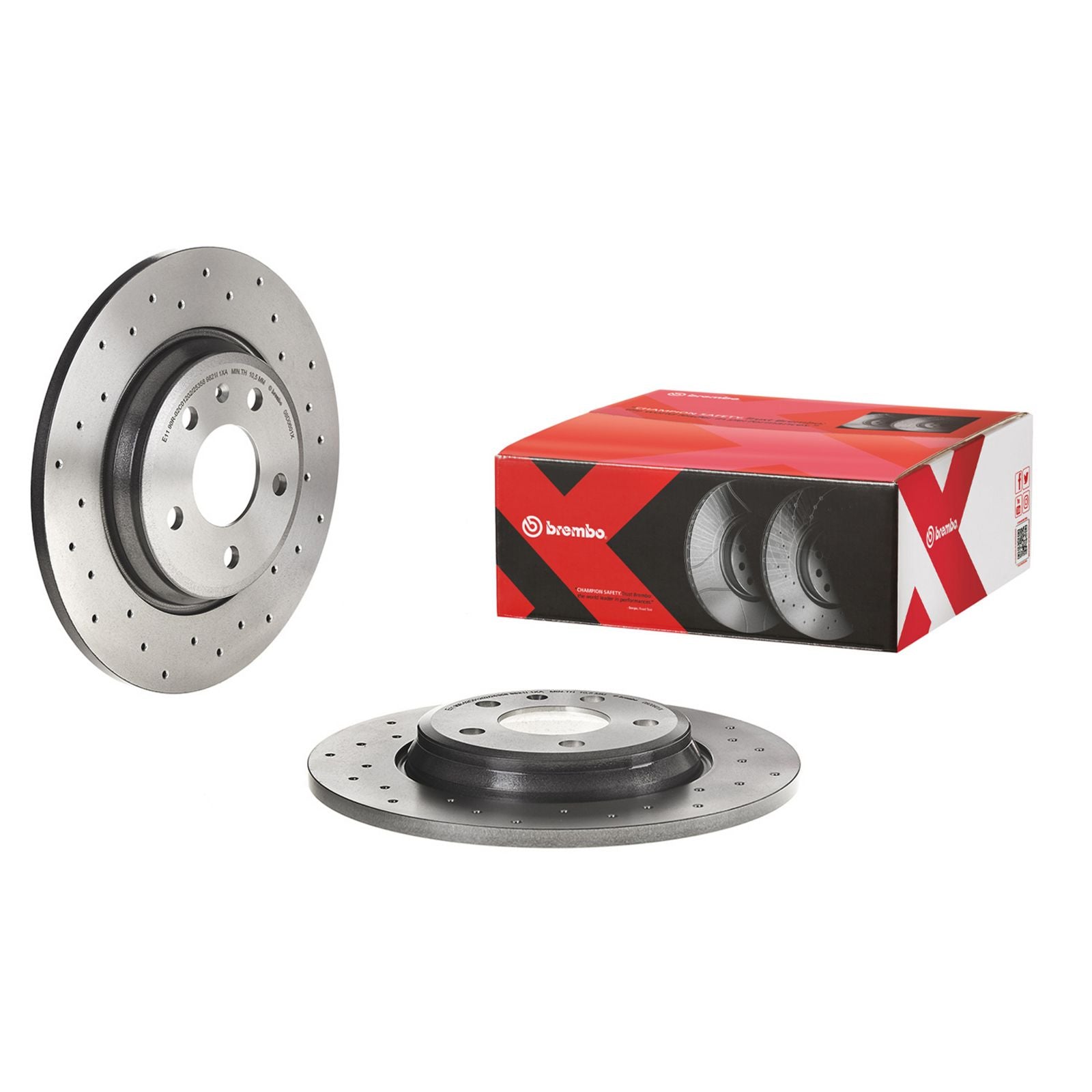 XTRA Drilled Rear Disc Brake Rotor - 08.D060.1X_01