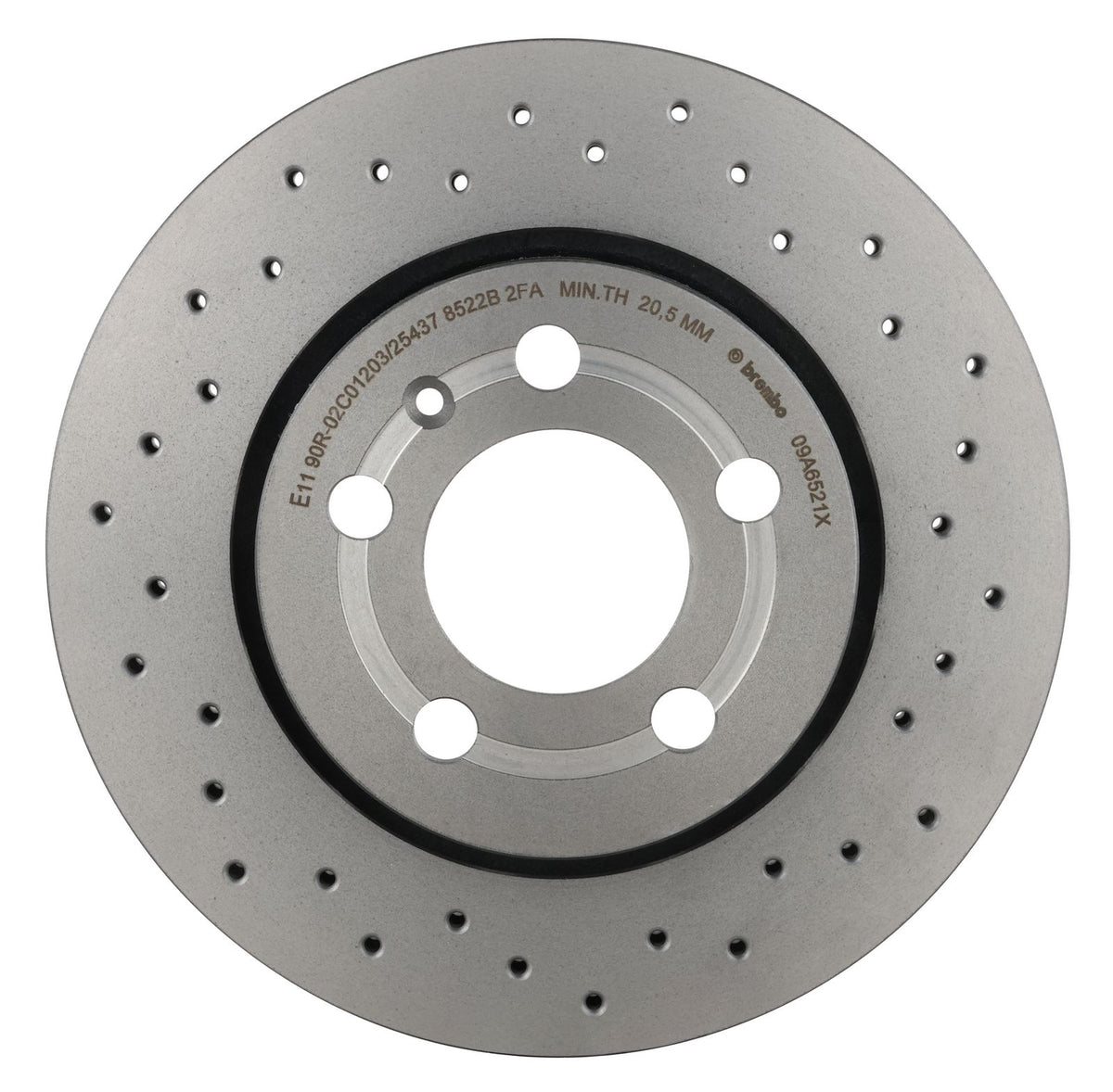 XTRA Drilled Rear Disc Brake Rotor - 09.A652.1X_07