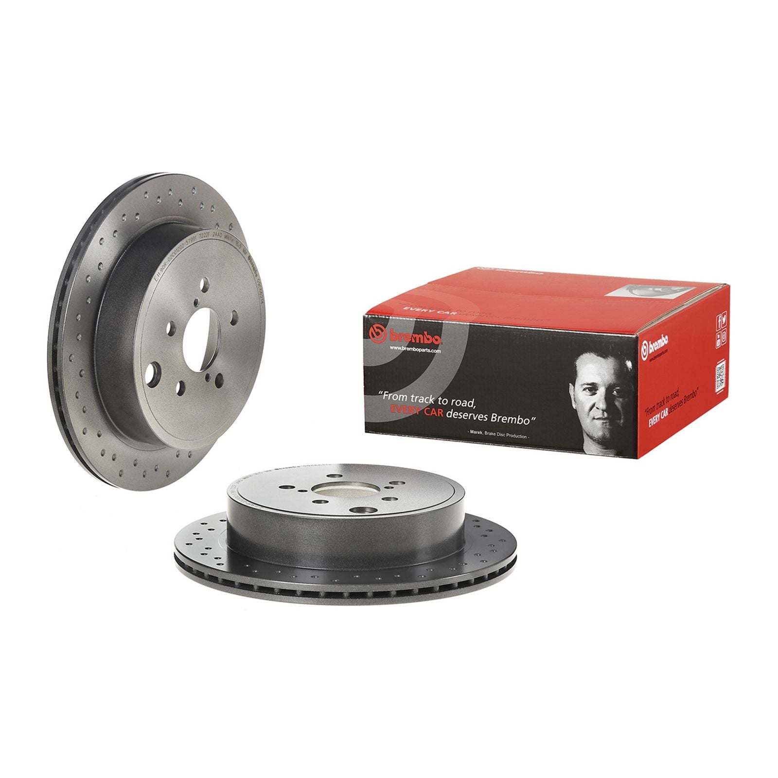 XTRA Drilled Rear Disc Brake Rotor - 09.C662.1X_01