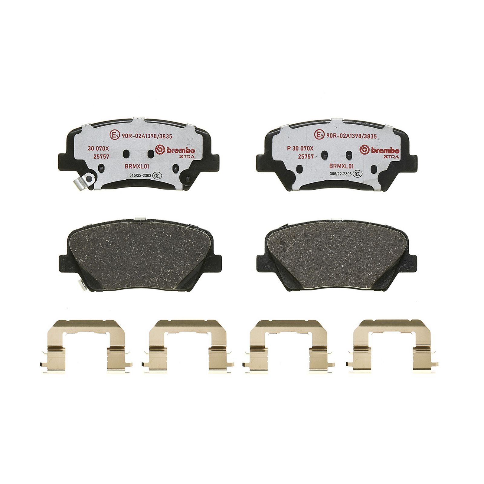 XTRA Low-Met Front Disc Brake Pad Set - P30070X_03