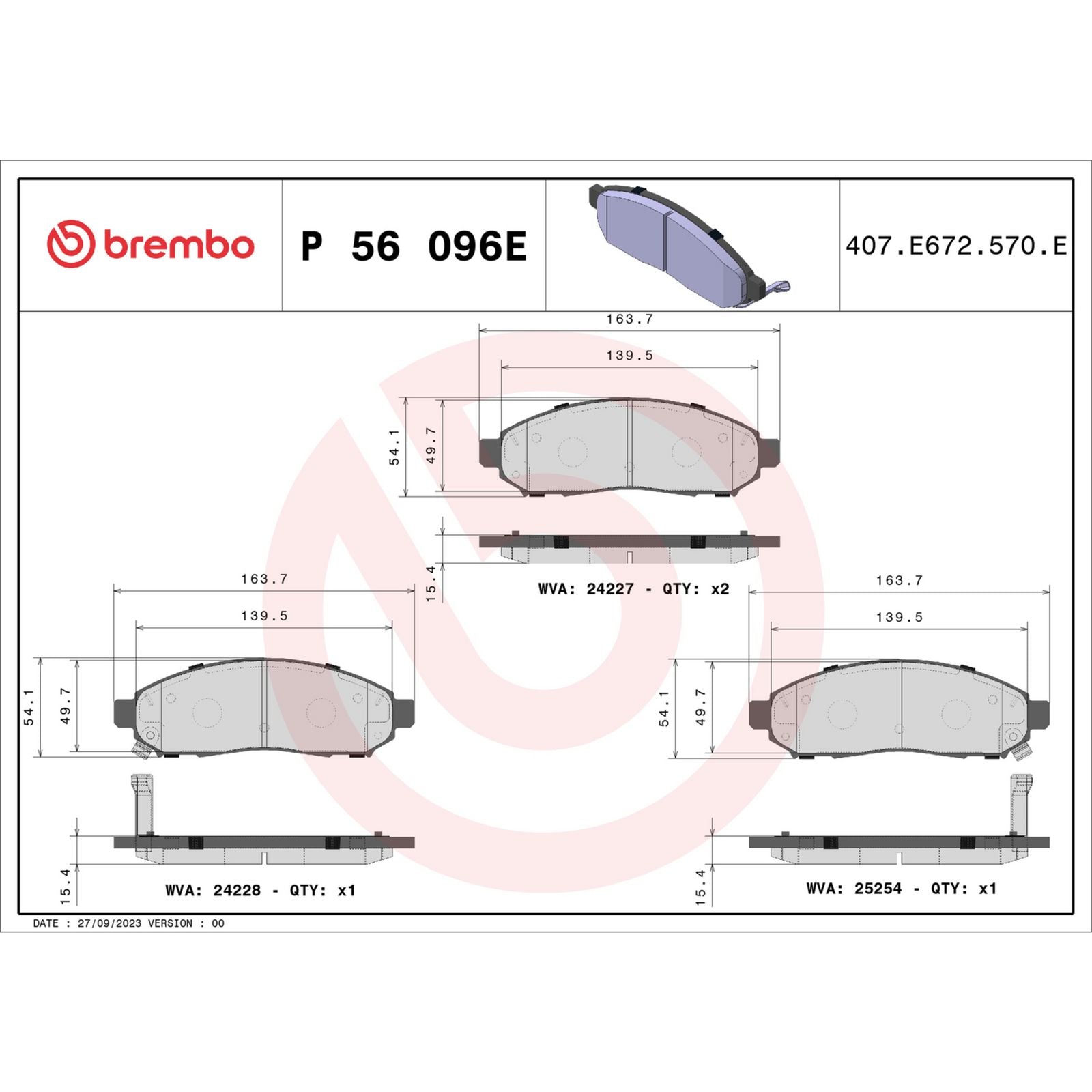BEYOND EV Front Disc Brake Pad Set - P56096E_05