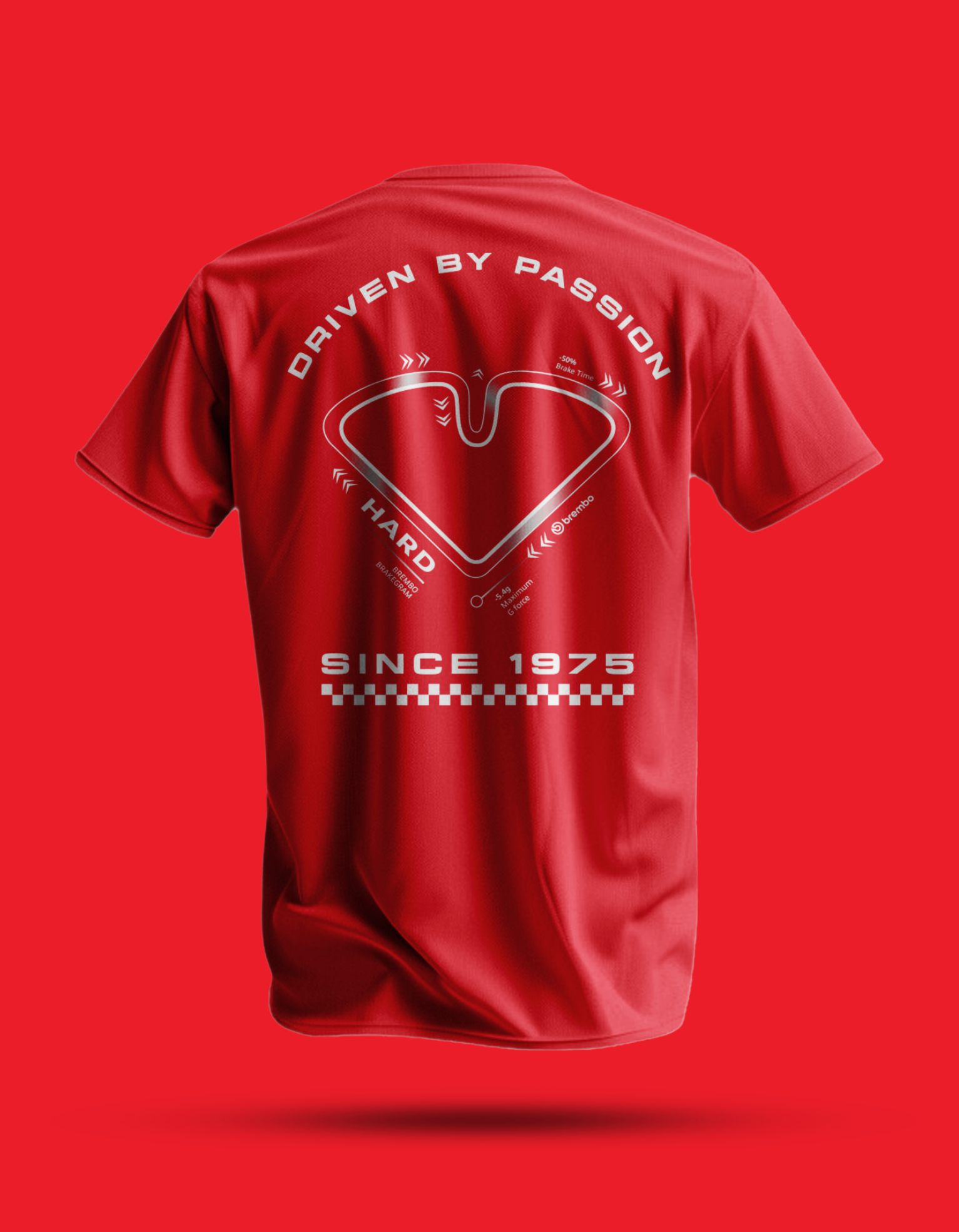50th Anniversary T-Shirt Red Driven By Passion-Man