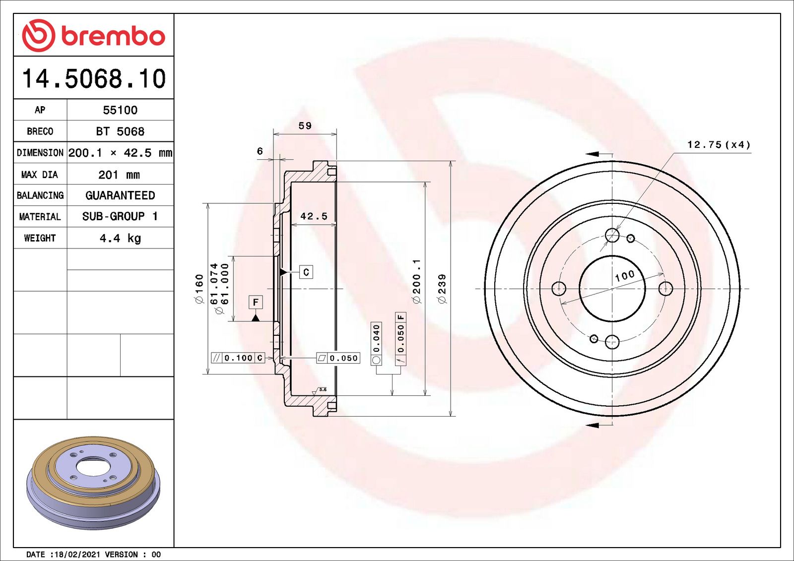 ESSENTIAL Rear Brake Drum - 14.5068.10_06