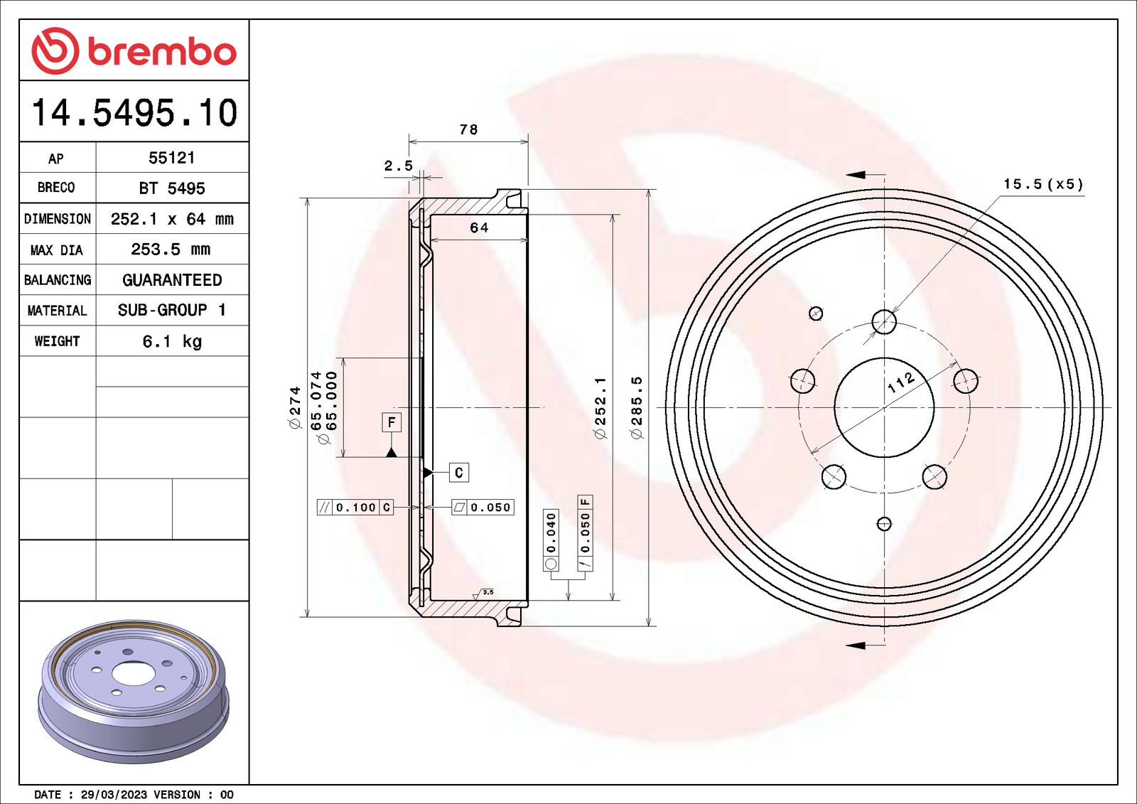 ESSENTIAL Rear Brake Drum - 14.5495.10_01
