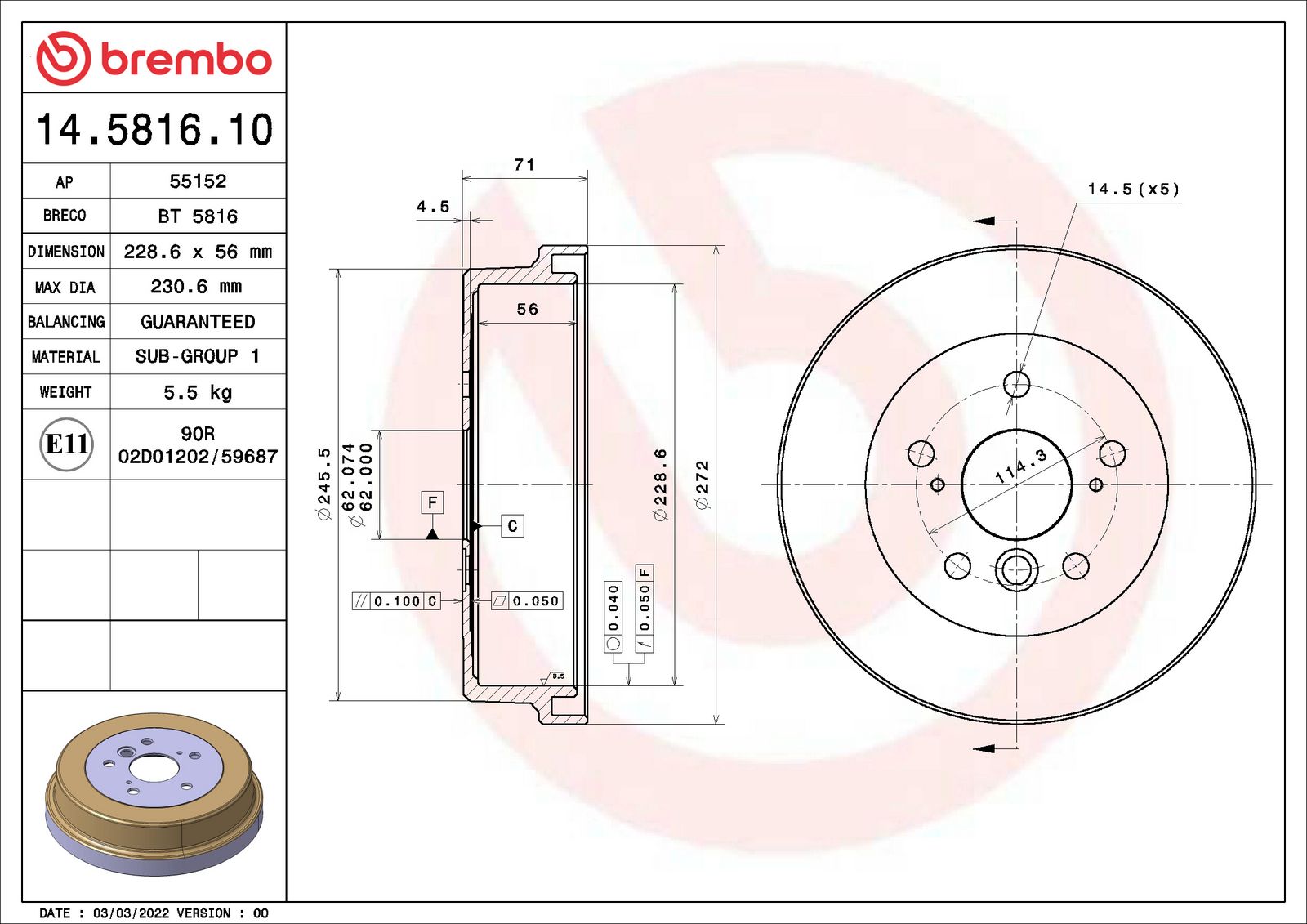ESSENTIAL Rear Brake Drum - 14.5816.10_06