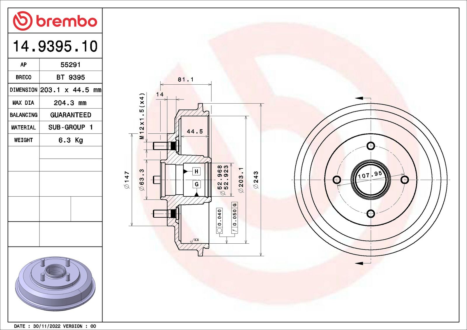 ESSENTIAL Rear Brake Drum - 14.9395.10_06